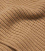 Beige Cashmere Ribbed Hood