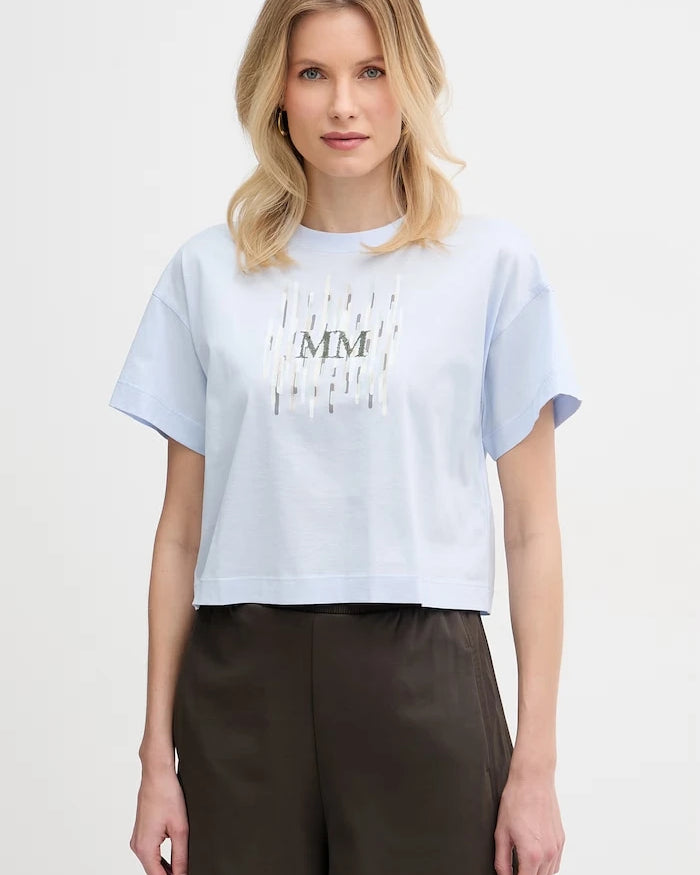 MM by Max Mara pamuklu kadın tişört FUNALE