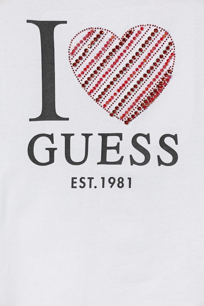 Детска памучна тениска Guess