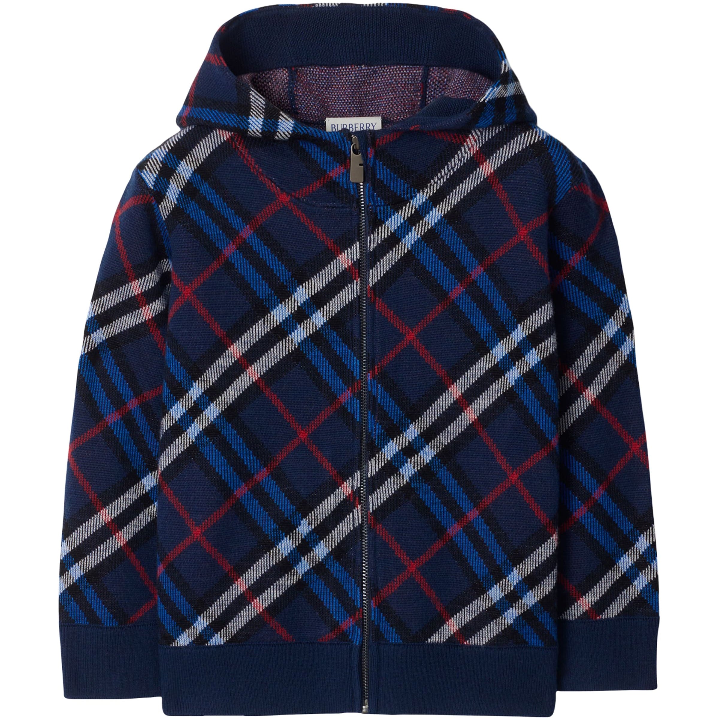 Burberry Kids Wool Check Zip-Up Hoodie (3-12 Years)