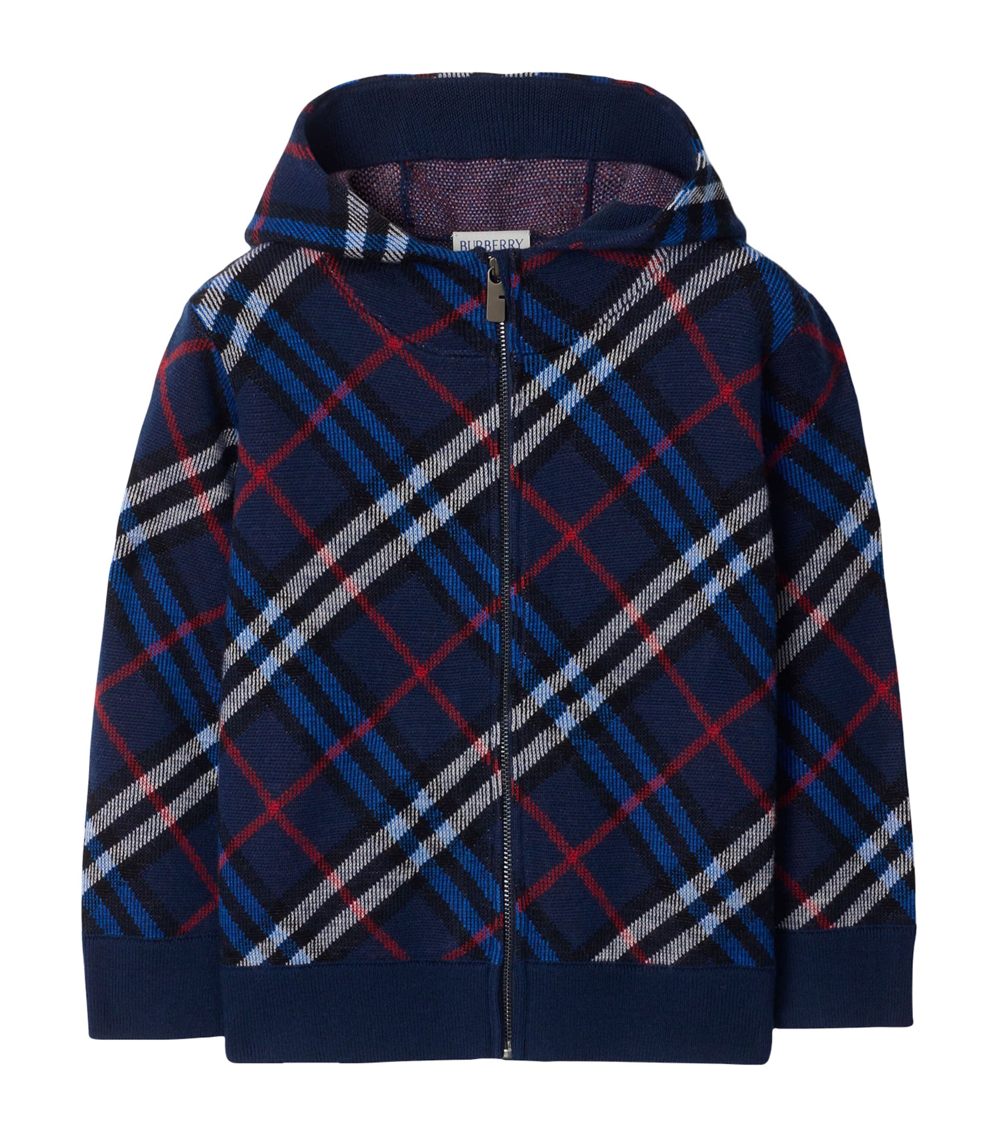 Burberry Kids Wool Check Zip-Up Hoodie (3-12 Years)