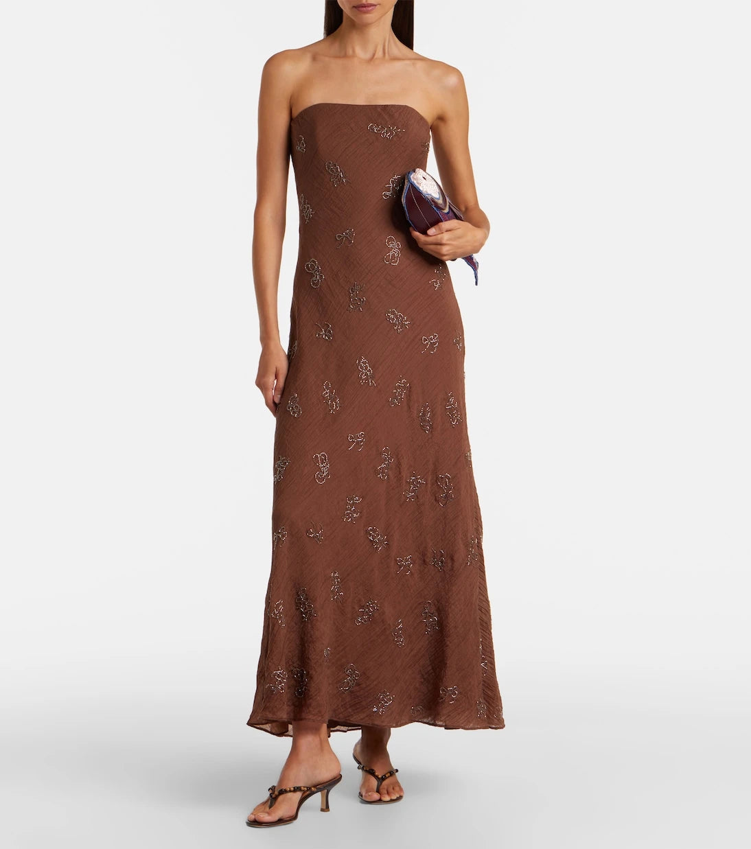 Staud - Cassie beaded organza maxi dress