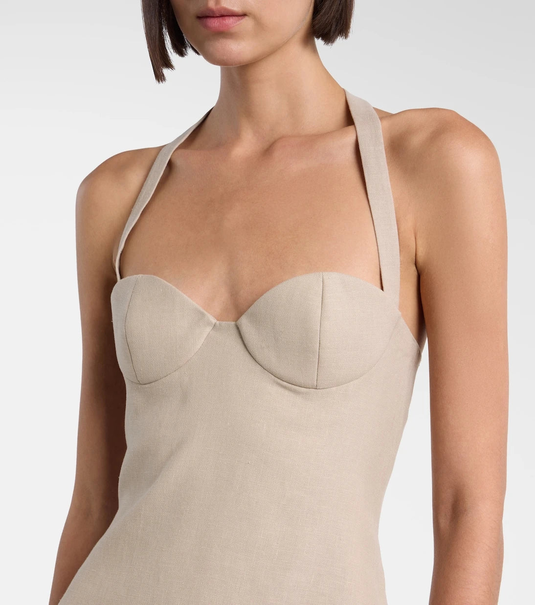 Magda Butrym - Halterneck linen minidress
