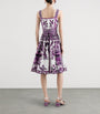 Dolce & Gabbana Multi Cotton Majolica Print Mini Dress