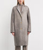 Lafayette 148 Grey Cowhide Overcoat