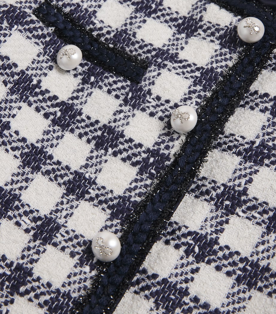 Self-Portrait Kids Check Bouclé Jacket (3-12 Years)