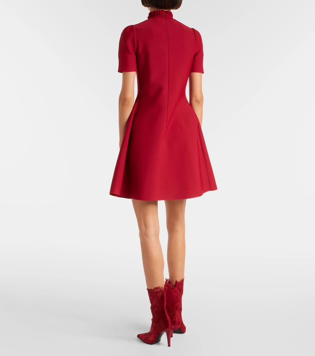McQueen - Lace-trimmed minidress