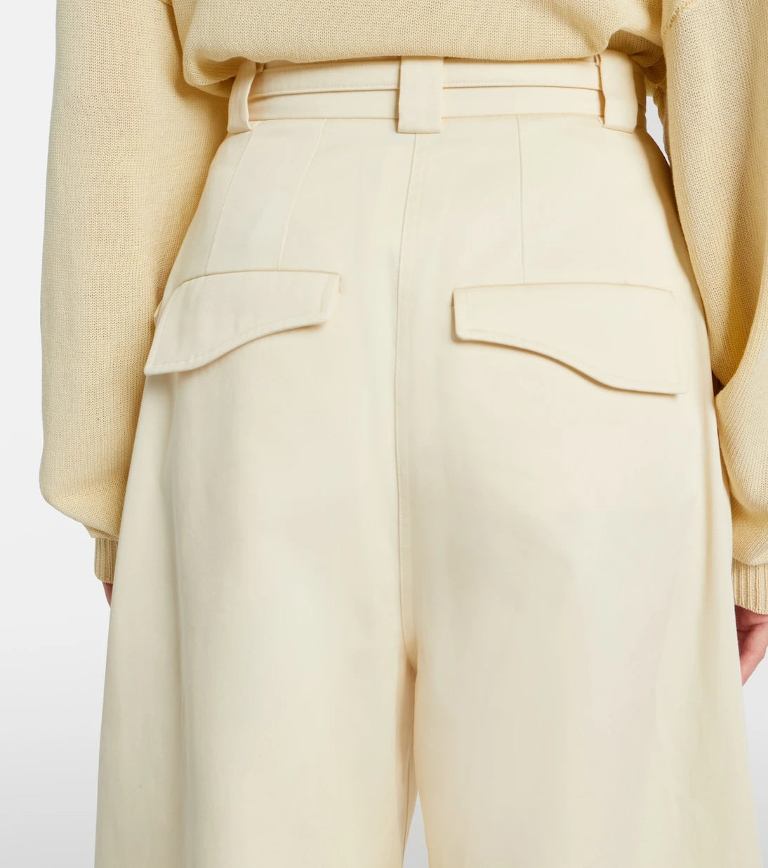 Sportmax - Idoneo cotton gabardine wide-leg pants