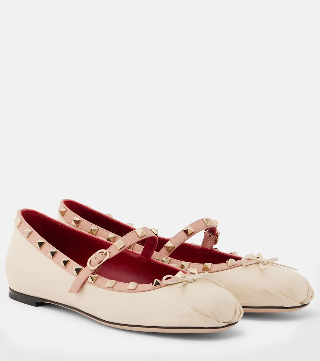 Valentino Garavani - Rockstud leather Mary Jane flats