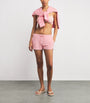 Pink Cotton Terry Towelling Shorts