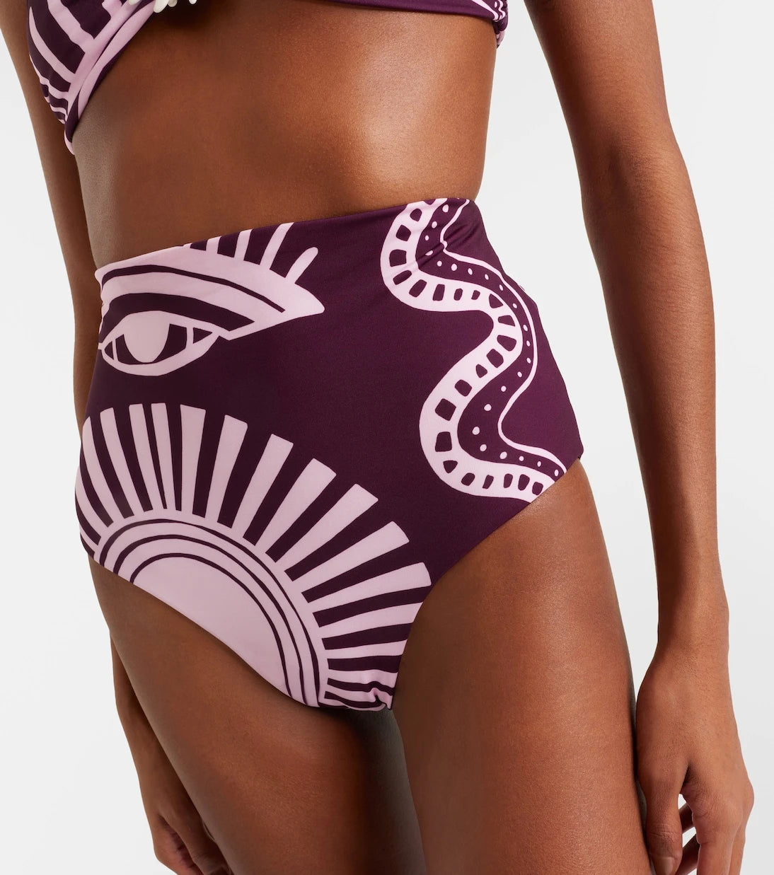 Cala de la Cruz - Elisa printed high-rise bikini bottoms