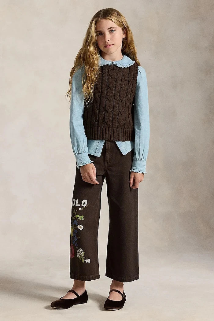 Çocuklar için pamuklu Polo Ralph Lauren yelek