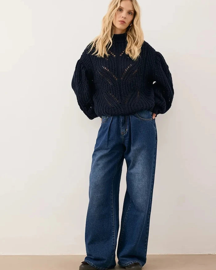 BIZUU kadın wide leg jean LEYLA