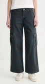 Levi's панталон дамски от памук SUPERLOW LOOSE CARGO ND