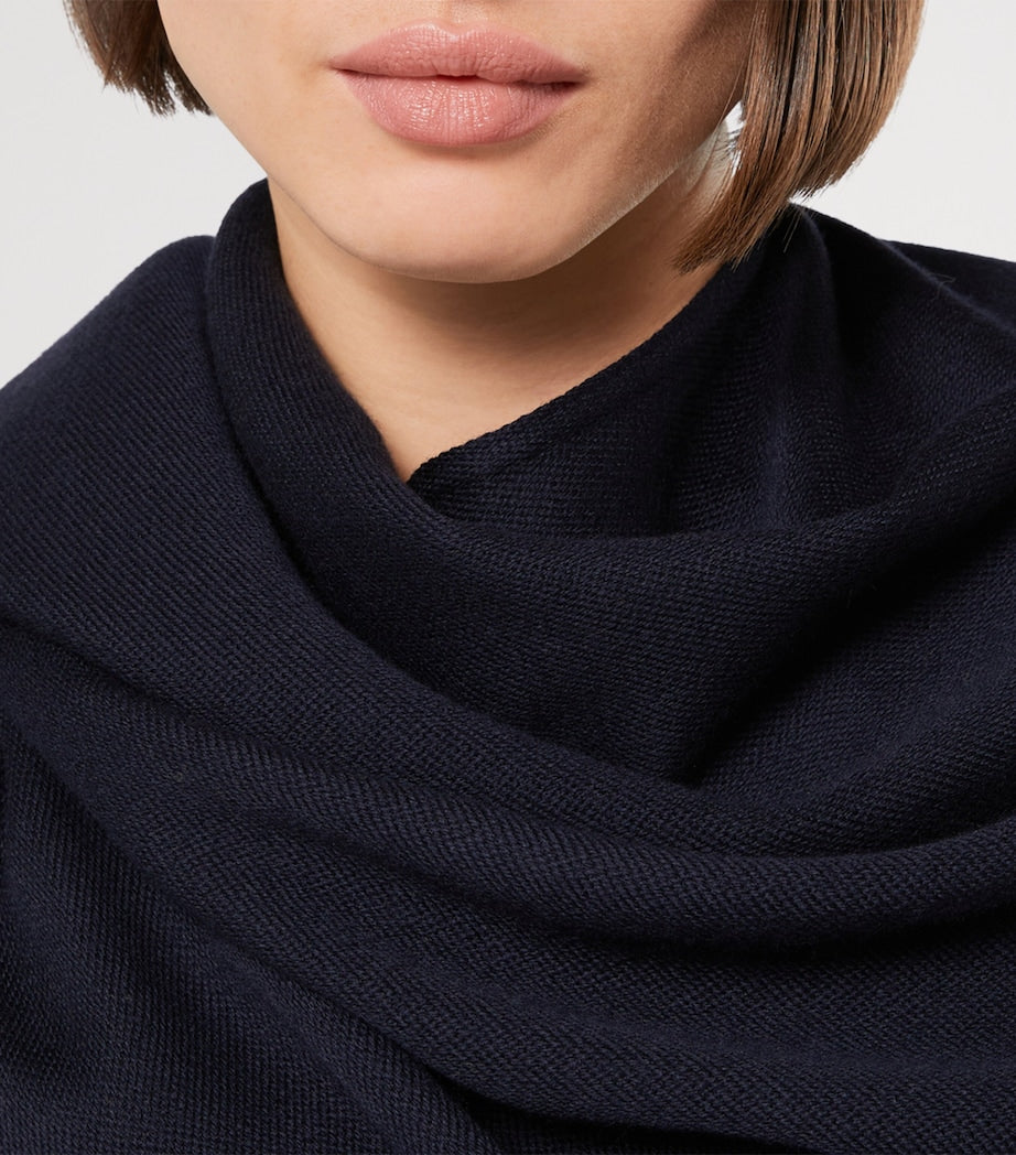 Marina Rinaldi Blue Virgin Wool Odessa Poncho