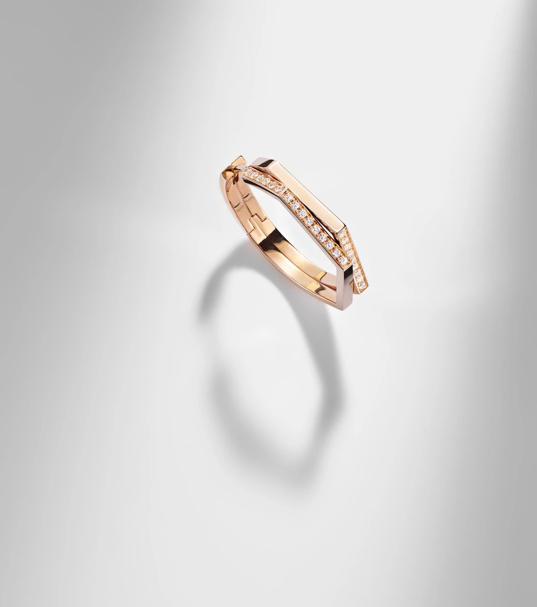 Repossi - Antifer 18kt rose gold single earring with diamonds