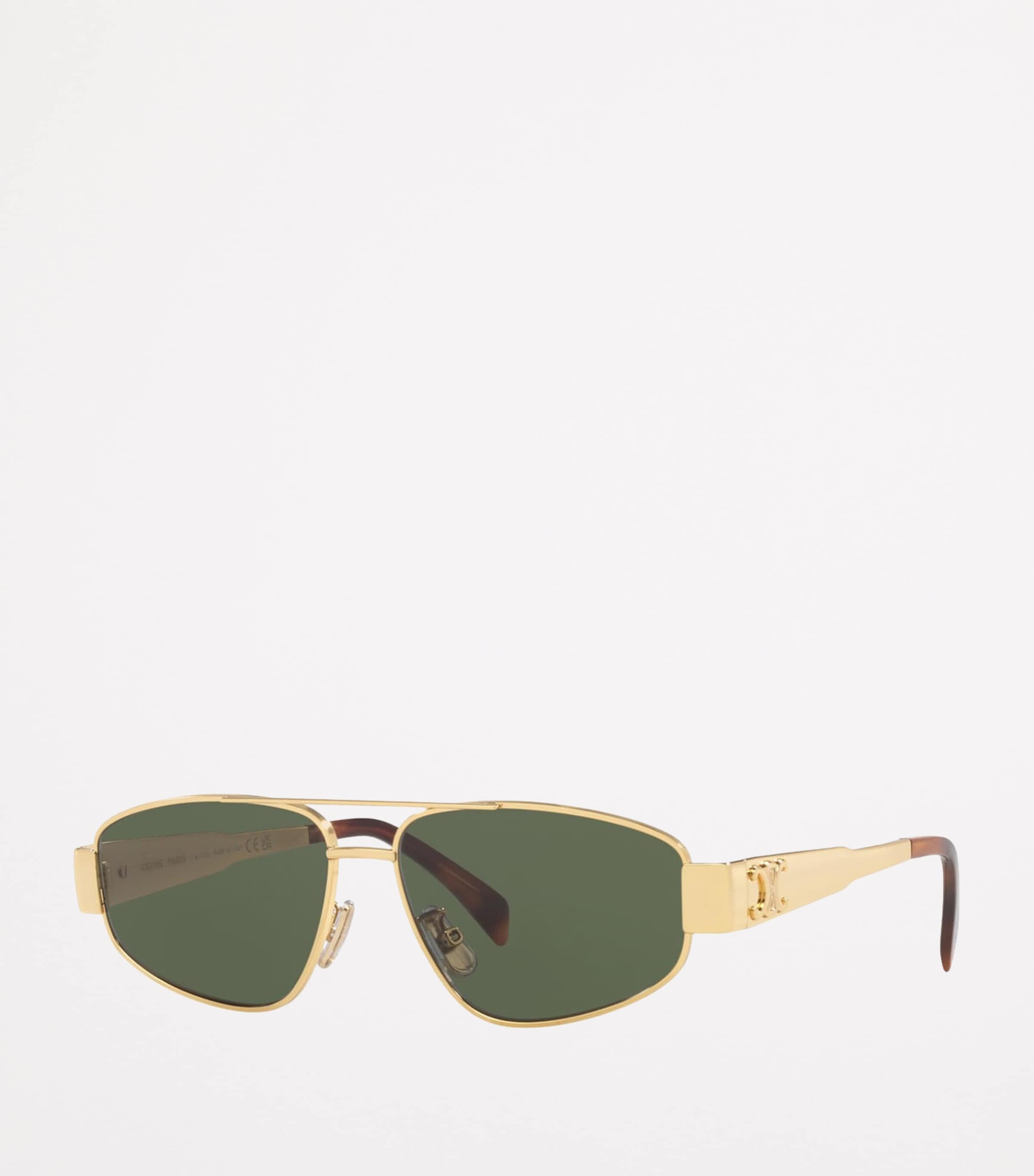 Celine Metal Triomphe Pilot Sunglasses