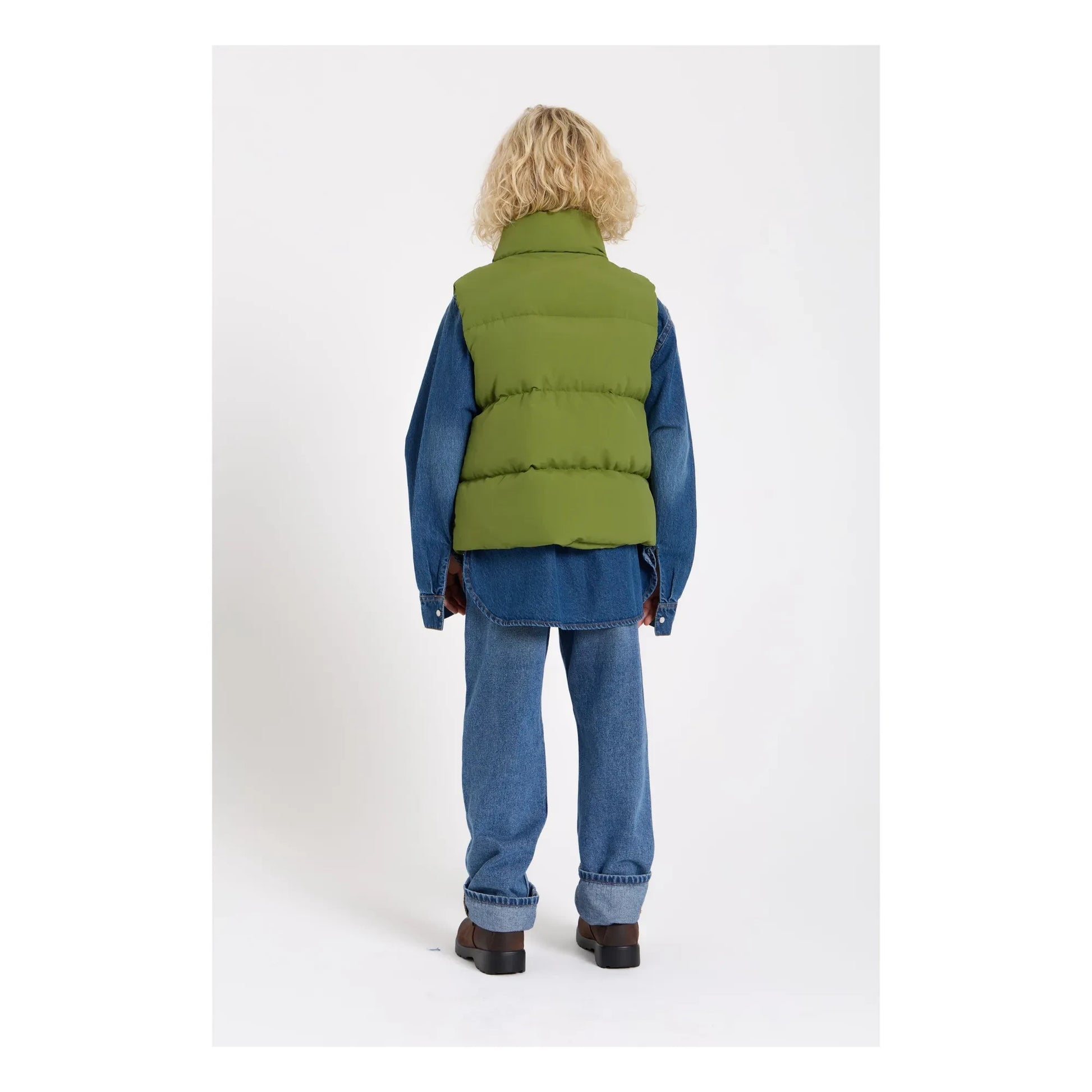 Hundred Pieces - Temper Recycled Fiber Sleeveless Down Jacket | Green