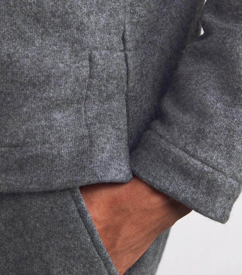 Grey Kid Cashmere Hoodie