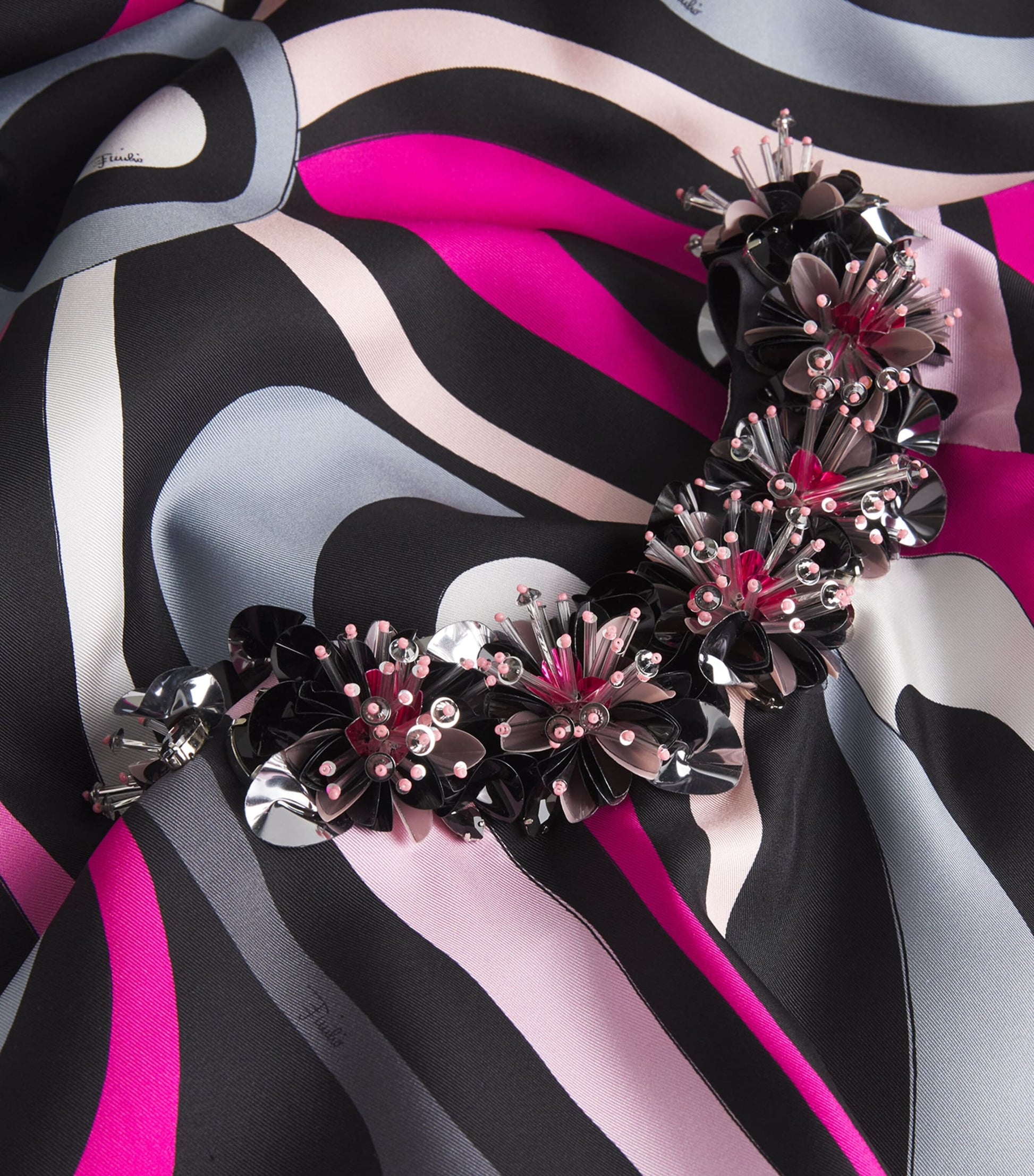 Multi Silk Embellished Marmo Kaftan