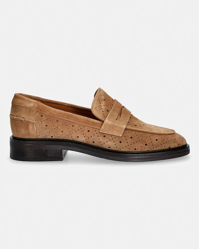 Billi Bi мокасини дамски от велур Cuoio babysilk suede