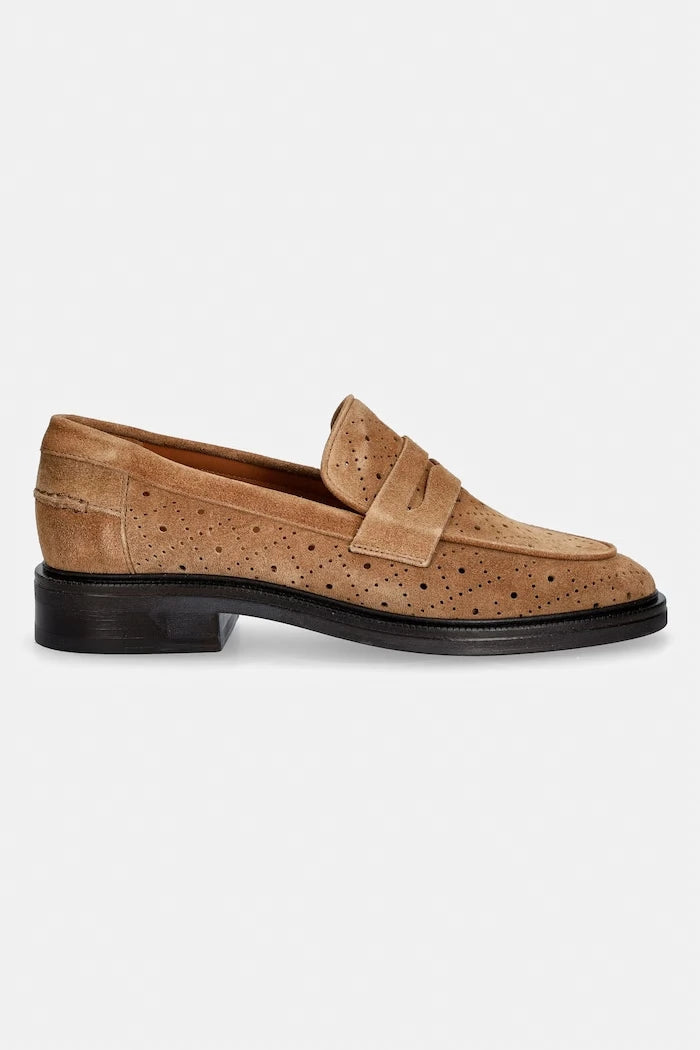 Billi Bi kadın süet mokasen Cuoio babysilk suede