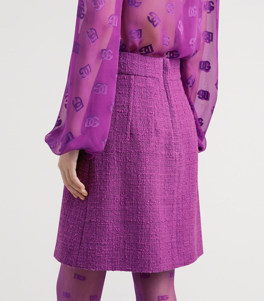 Dolce & Gabbana Multi Tweed Mini Skirt