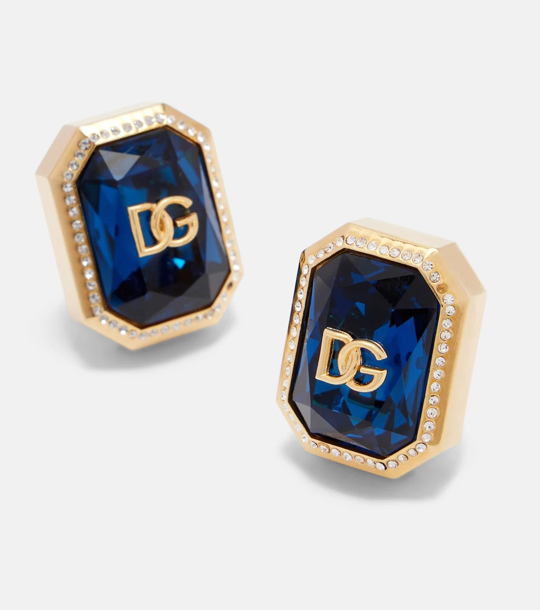 Dolce&Gabbana - DG embellished clip-on earrings