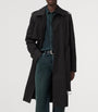 AllSaints Black Cotton-Blend Bastille Trench Coat