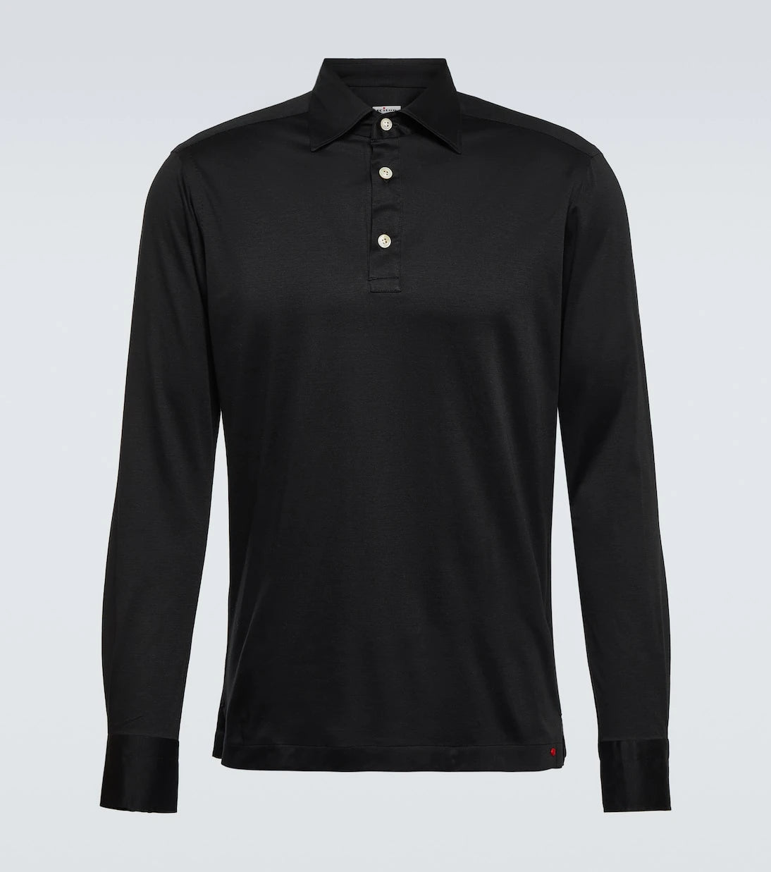 Kiton - Cotton poplin polo top