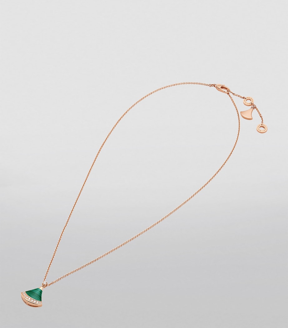 Rose Gold, Diamond and Malachite Divas' Dream Necklace