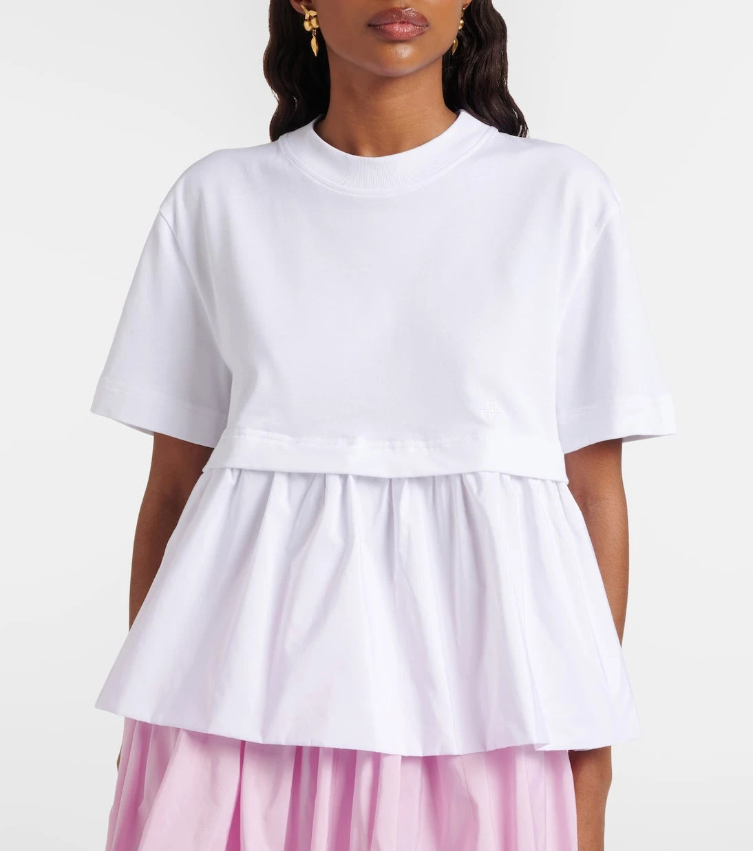 Patou - Cotton jersey and faille T-shirt