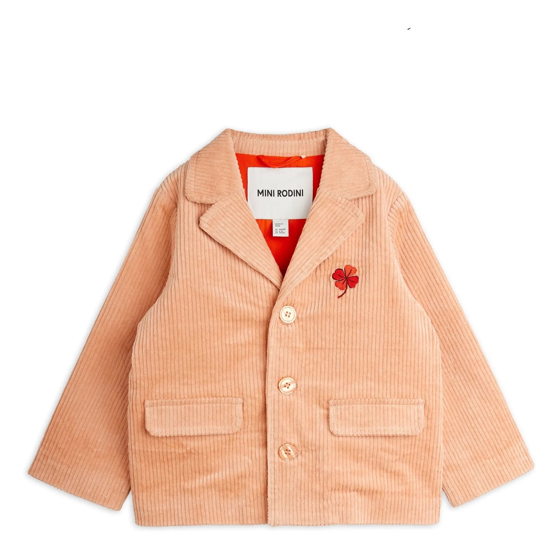 Mini Rodini - Clover Corduroy Jacket | Coral