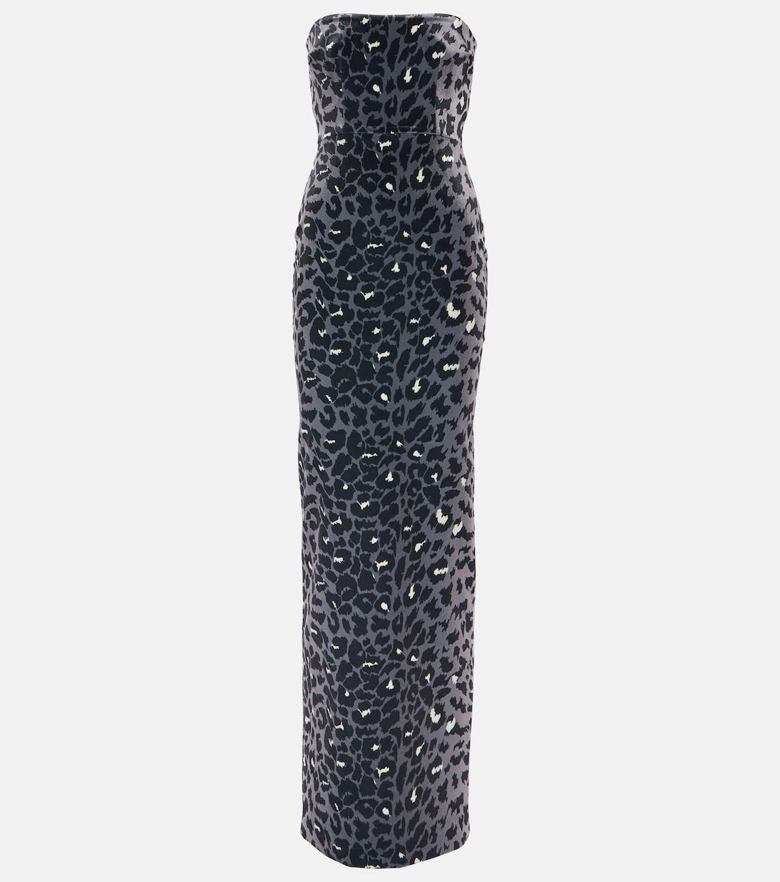 Alex Perry - Leopard-print strapless velvet gown