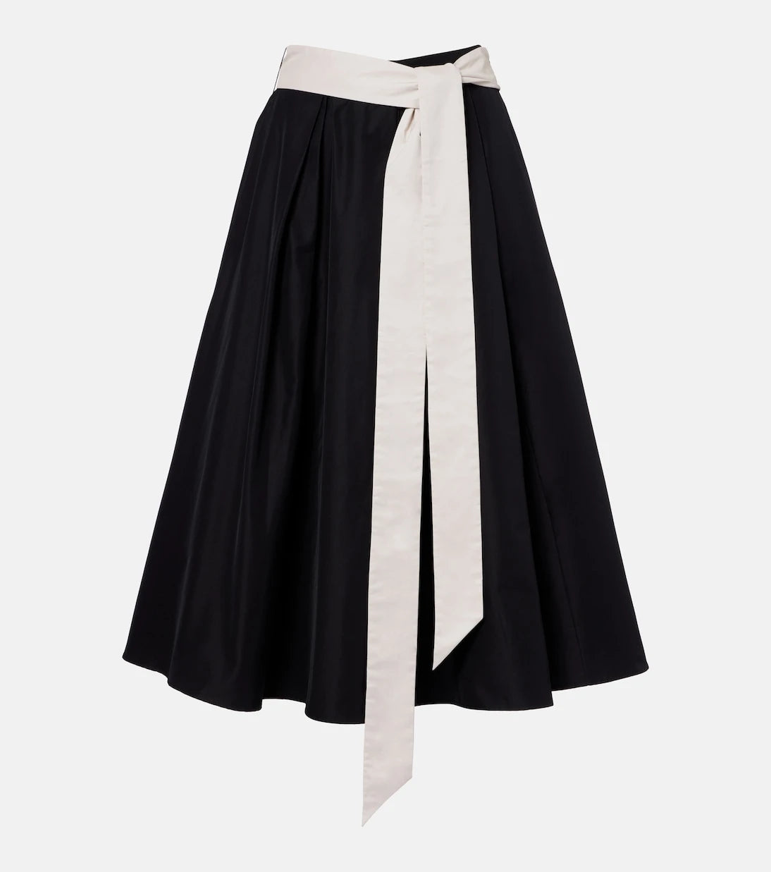 'S Max Mara - Baschi pleated cotton-blend midi skirt