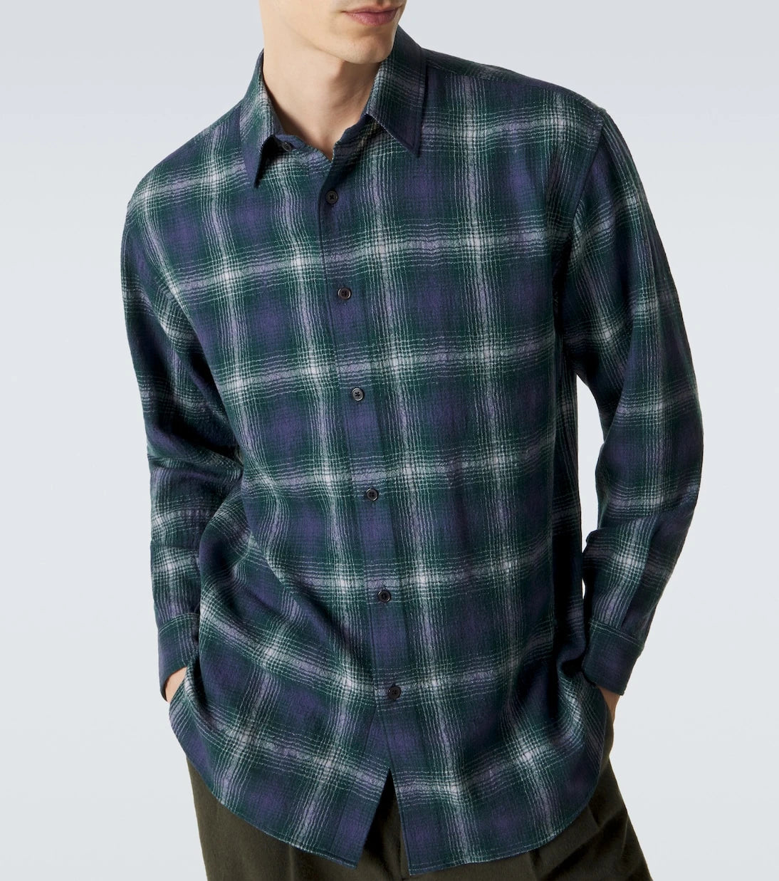Auralee - Checked wool shirt