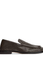 Leather Woven Daddy Loafers