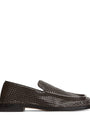 Bottega Veneta Leather Woven Daddy Loafers