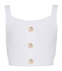 Balmain White Tweed Crop Top