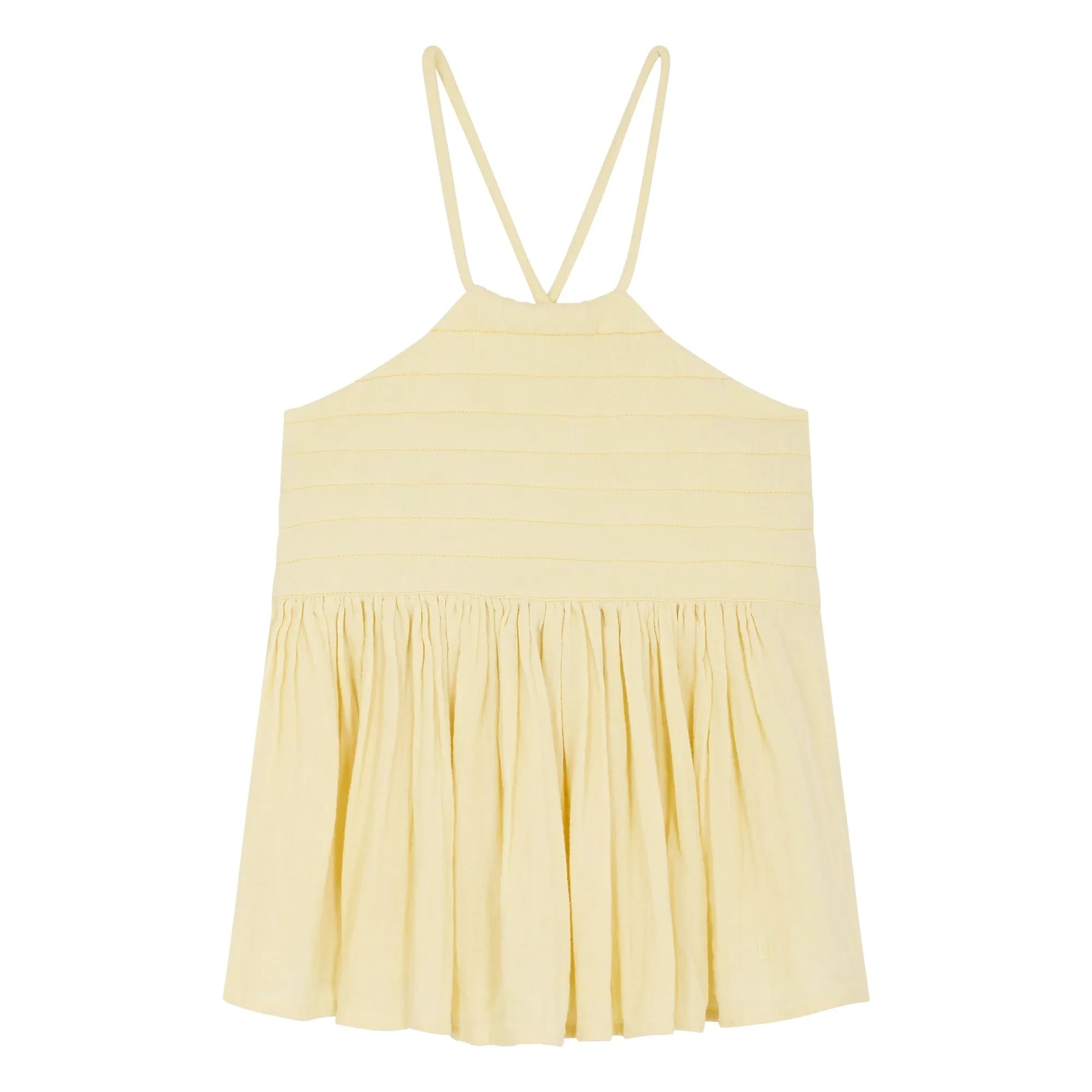 Leon & Harper - Coselo organic cotton sleeveless blouses | Lemon yellow