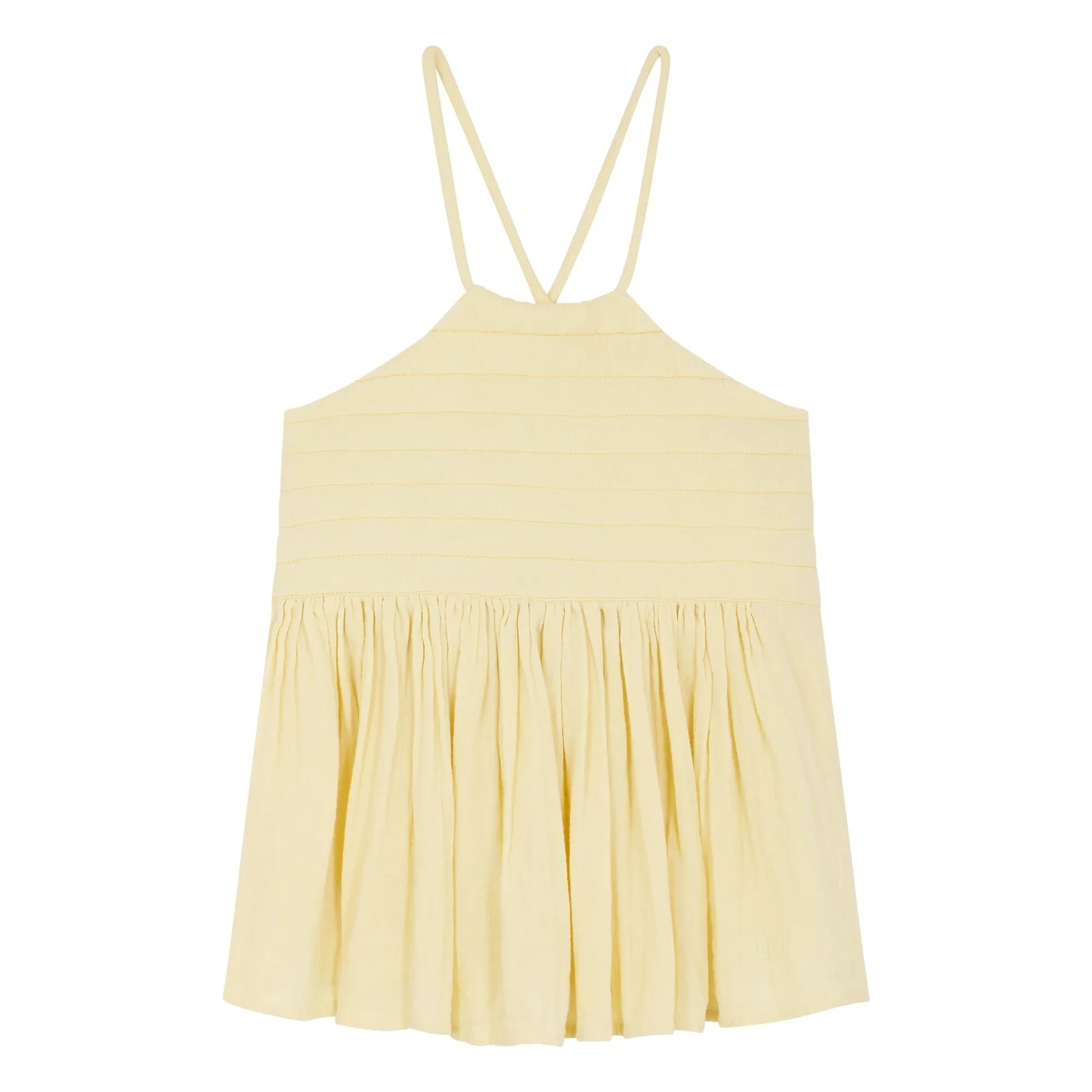 Leon & Harper - Coselo organic cotton sleeveless blouses | Lemon yellow