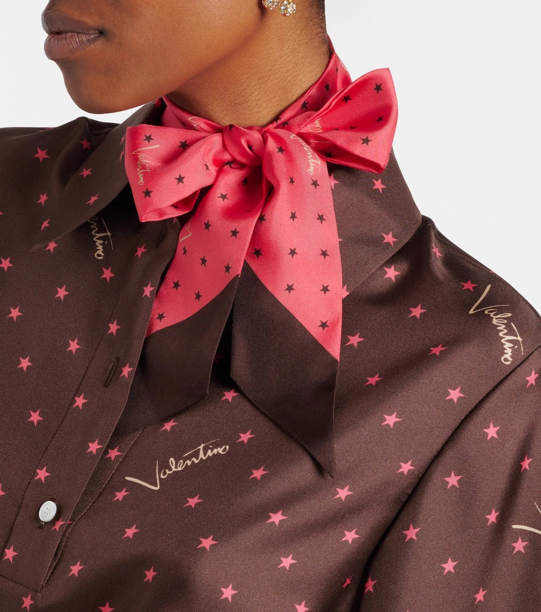 Valentino - Printed silk twill scarf