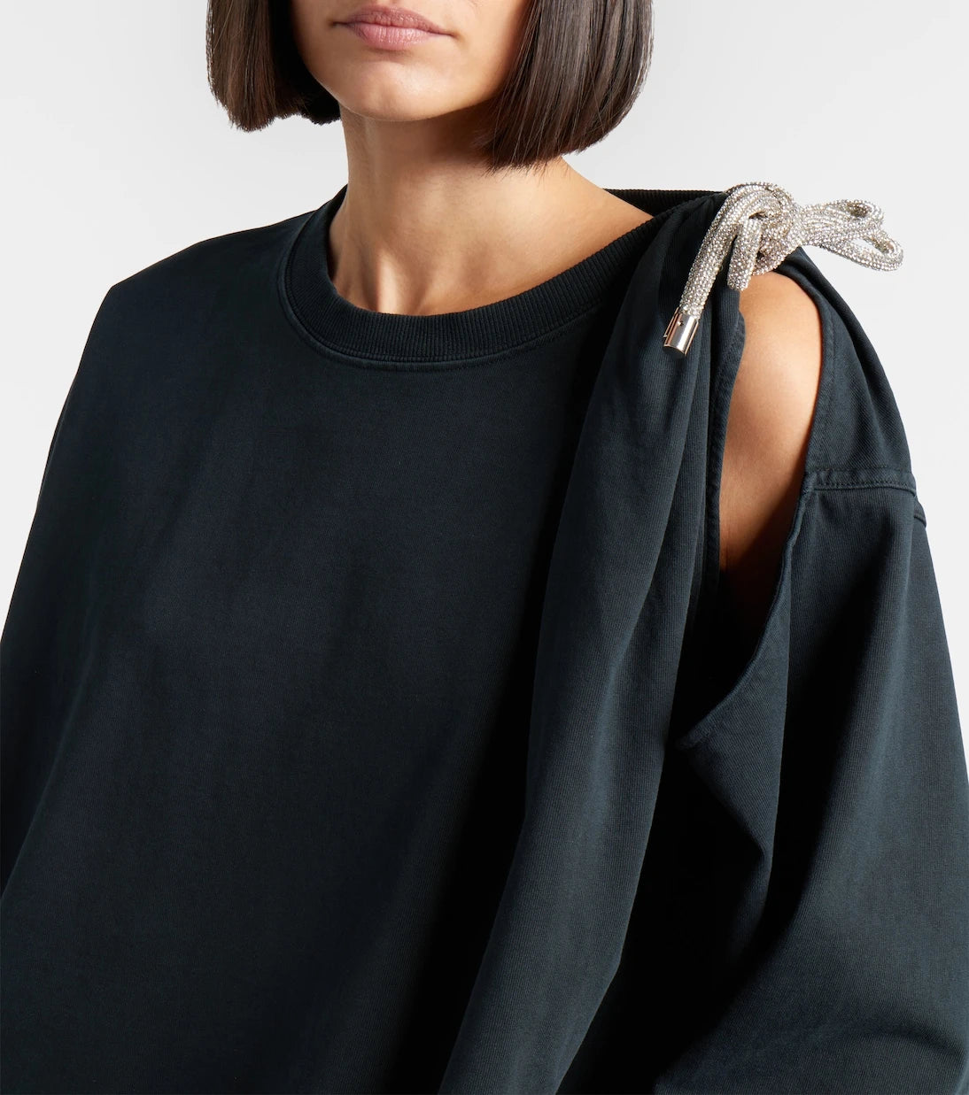 Area - Embellished cotton jersey T-shirt