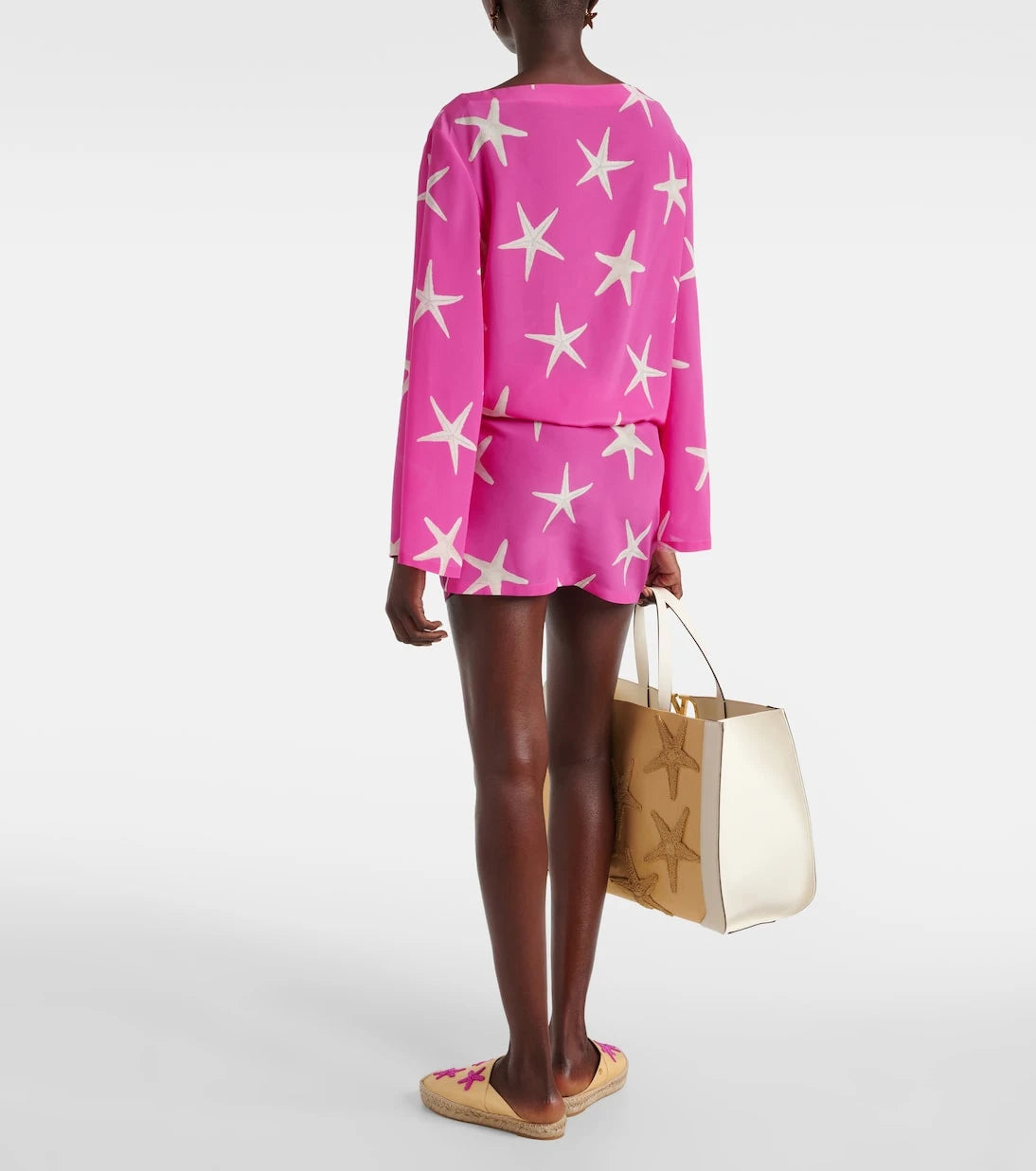Valentino - Printed silk minidress