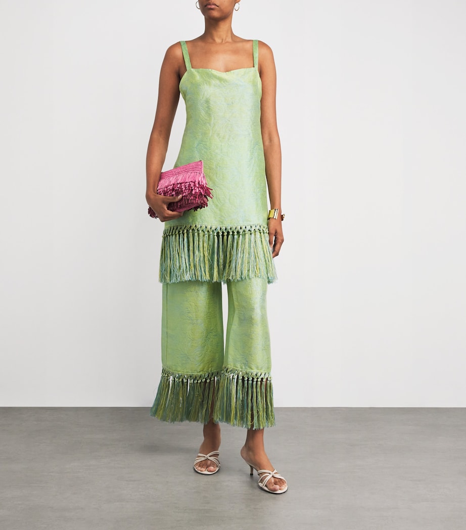 Linen-Blend Palermo Psychedelia Mini Dress