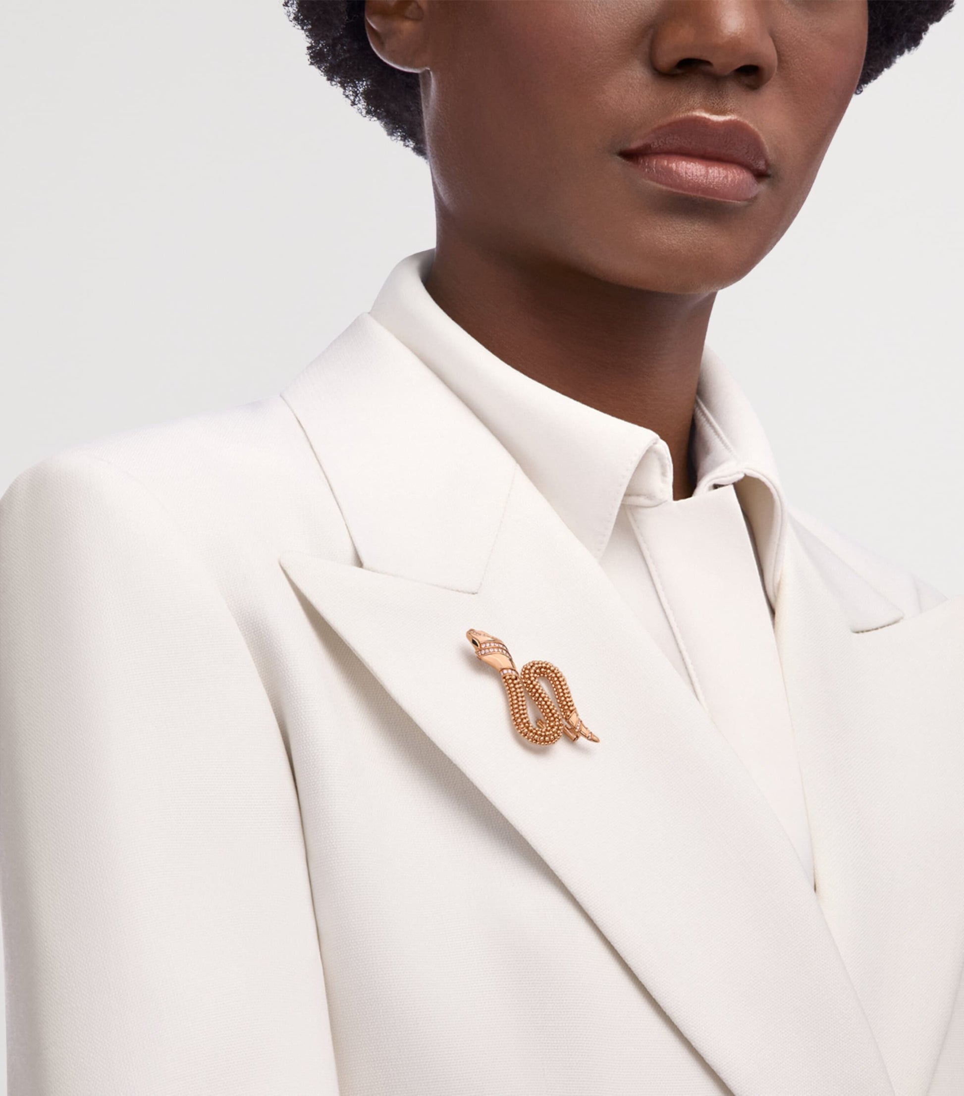 Rose Gold And Diamond Serpenti Brooch