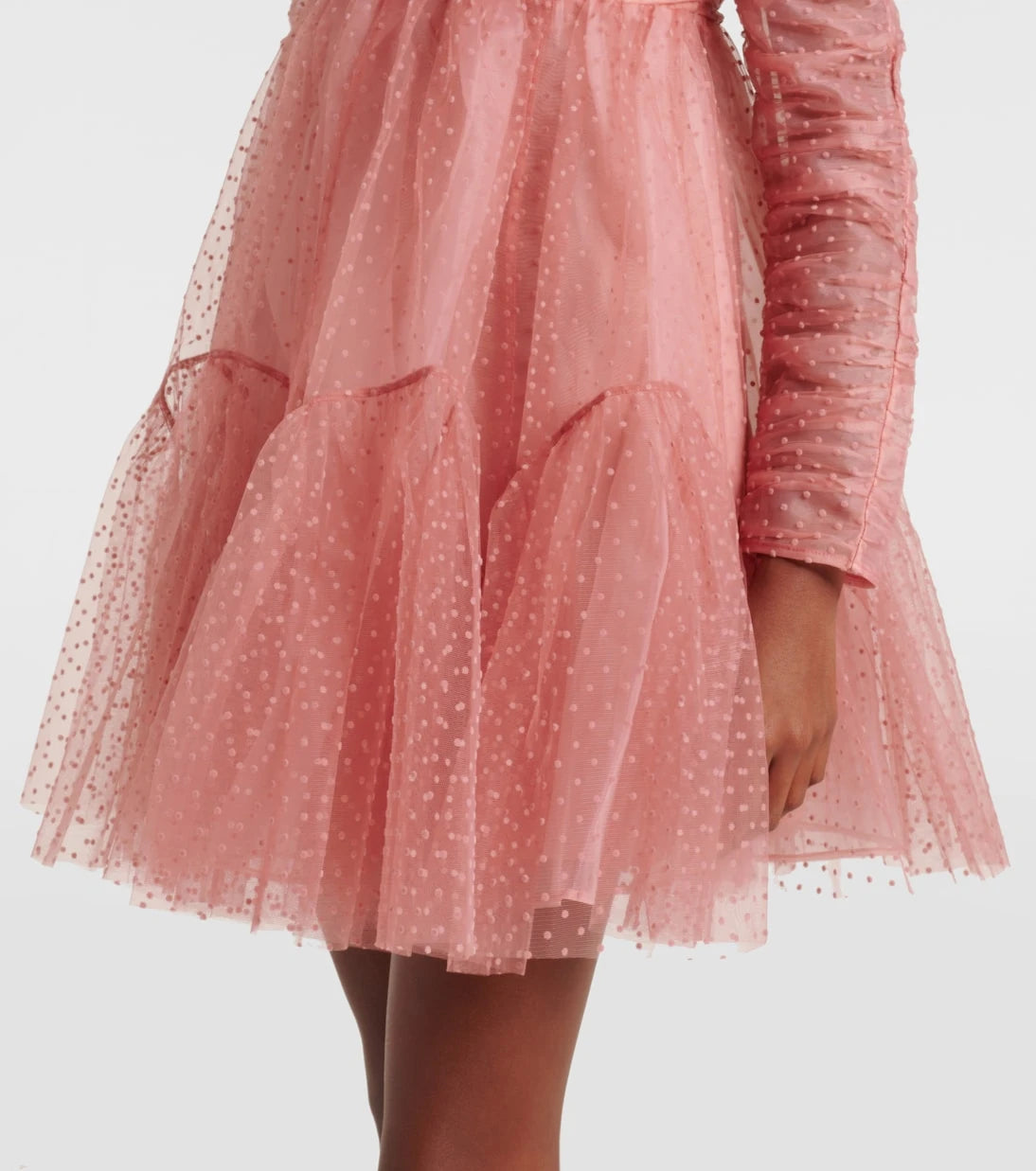 Zimmermann - Ruched point d'esprit tulle minidress