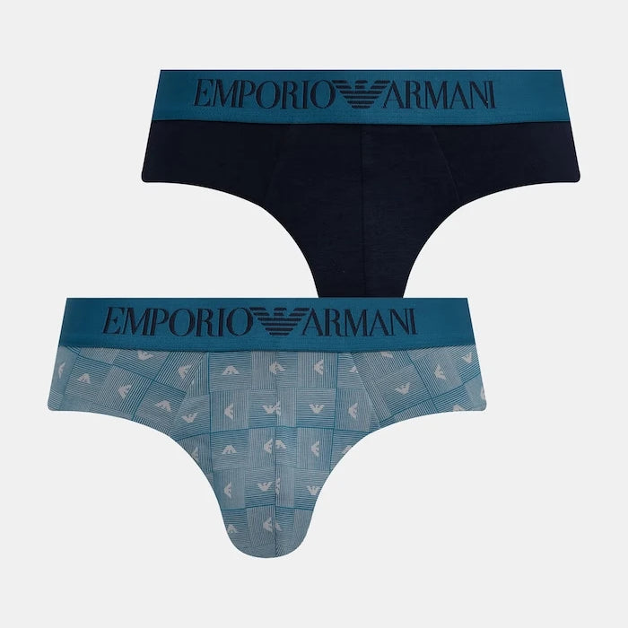 Emporio Armani Underwear erkek pamuklu elastan slip külot 2’li
