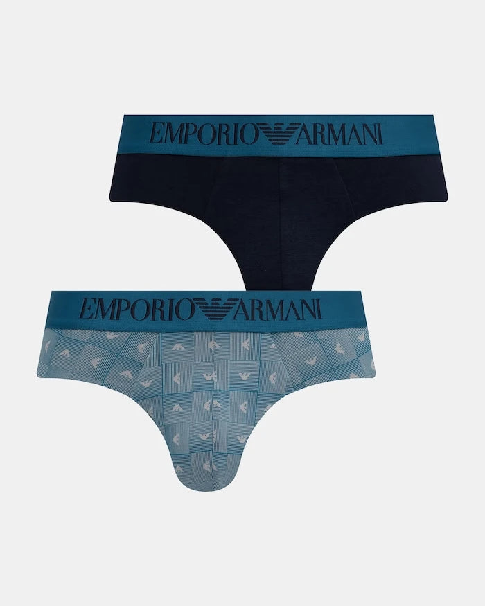 Emporio Armani Underwear erkek pamuklu elastan slip külot 2’li