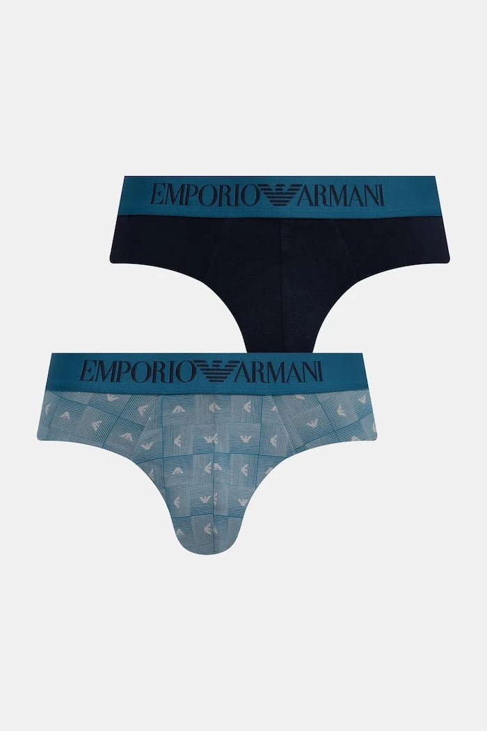 Emporio Armani Underwear erkek pamuklu elastan slip külot 2’li